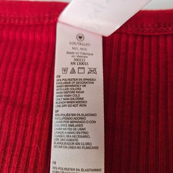 NEW Leg Avenue Love Me Long Johns Romper Red Lounge PJs M/L Yandy - Picture 5 of 6